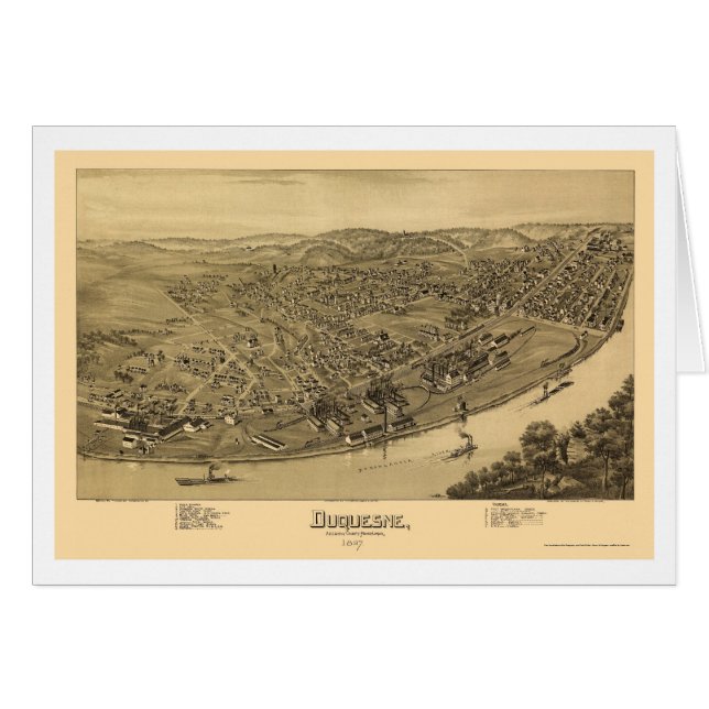 Duquesne, carte panoramique de PA - 1897 (Devant horizontal)