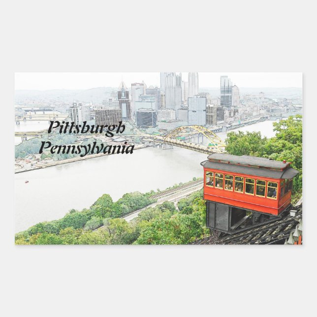 Duquesne Incline in Pittsburgh Pennsylvania Sticker (Front)