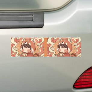 Durable Red Panda On Board Car Sticker