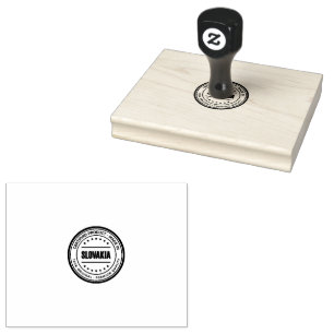 Durable SLOVAKIA Text Certified Made in Precise Rubber Stamp