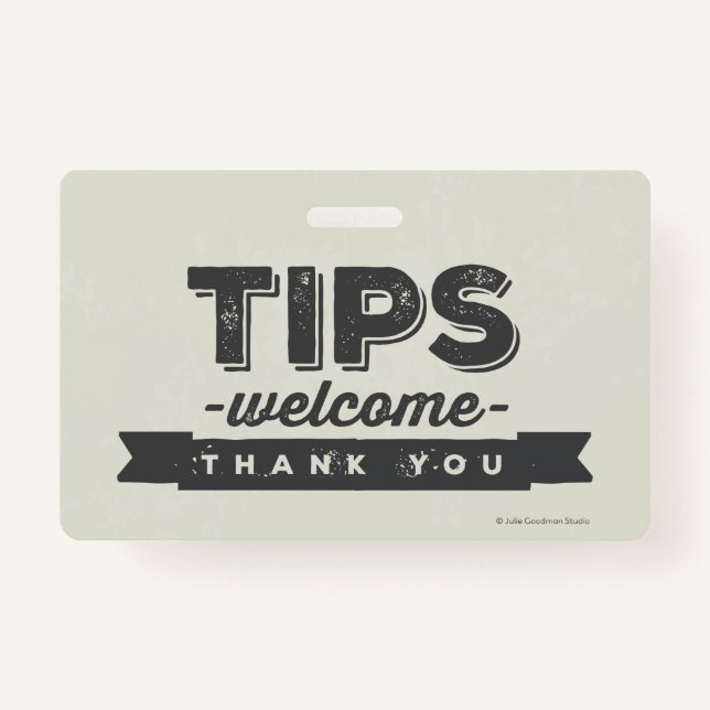 Durable Tips Welcome Hanging Sign (small) Badge (Front)