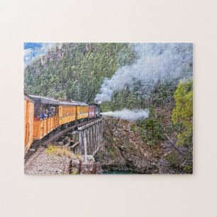 Durango And Silverton Railroad Locomotive Blowdown Jigsaw Puzzle
