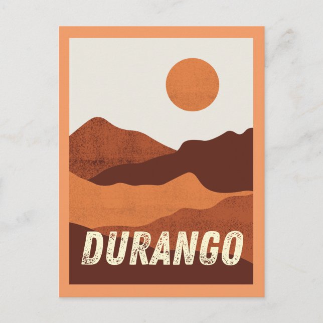 Durango, Colorado Mountains Postcard (Front)