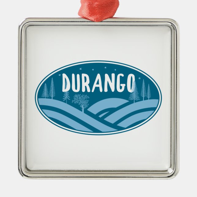 Durango Colorado Outdoors Metal Ornament (Front)