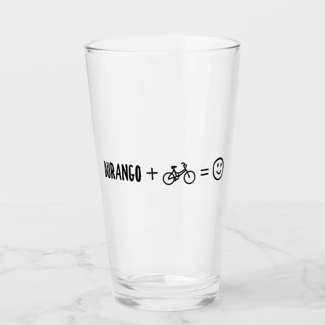 Durango Colorado Plus Bikes Makes You Happy Glass (Front)