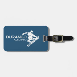 Durango Colorado Snowboarder Luggage Tag