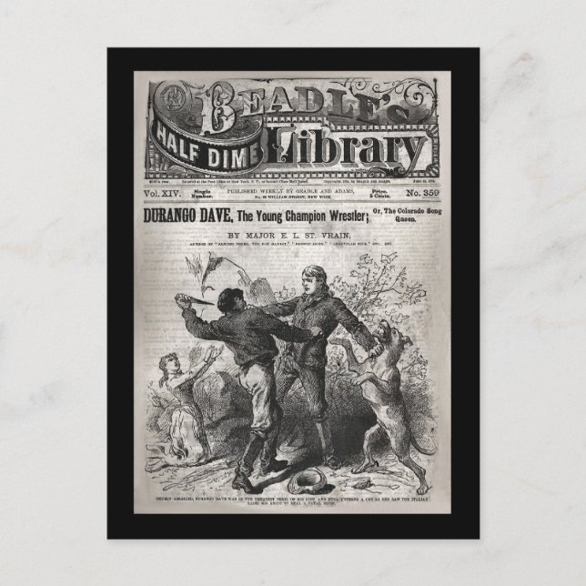 Durango Dave - Beadle's Half Dime Library 1904 Postcard (Front)