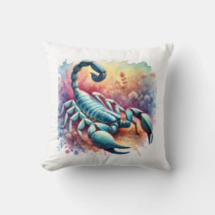 Durango Scorpion 010924AREF122 - Watercolor Throw Pillow