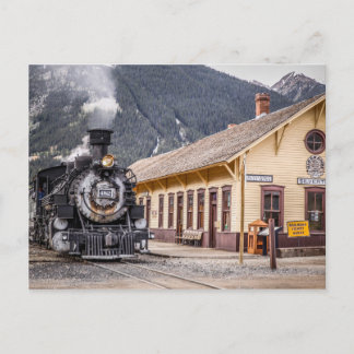 Durango Silverton Train at the Silverton Depot Postcard