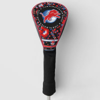 Durant Lions Golf - Red floral