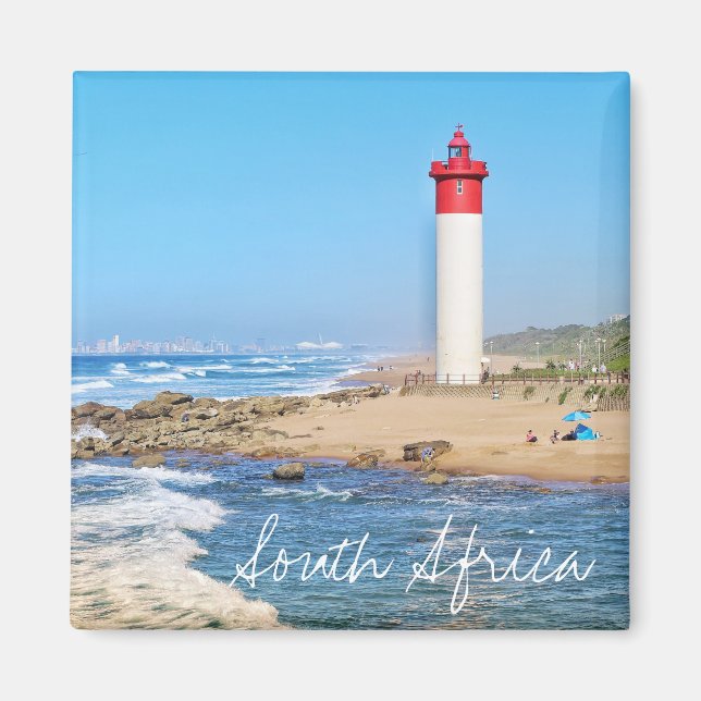 Durban Lighthouse Ocean South Africa Magnet (Front)