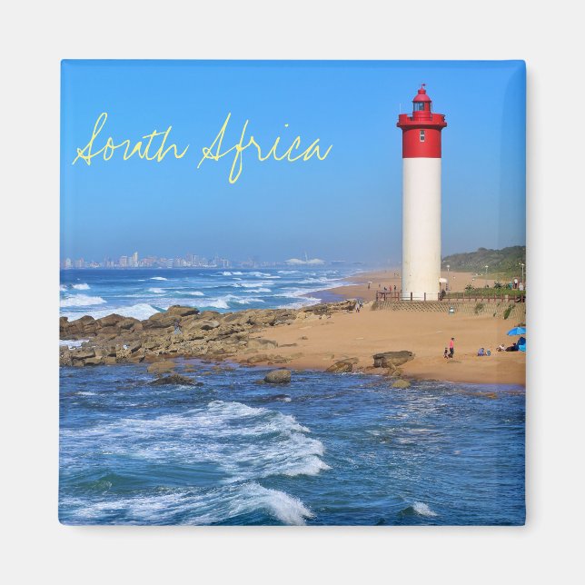 Durban Lighthouse Ocean South Africa Magnet (Front)
