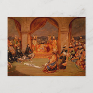 Durbar at Udaipur, Rajasthan, 1855 Postcard