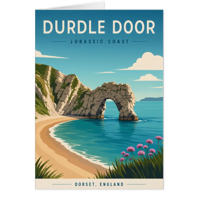 Durdle Door Jurassic Coast Greetings Card (Front)