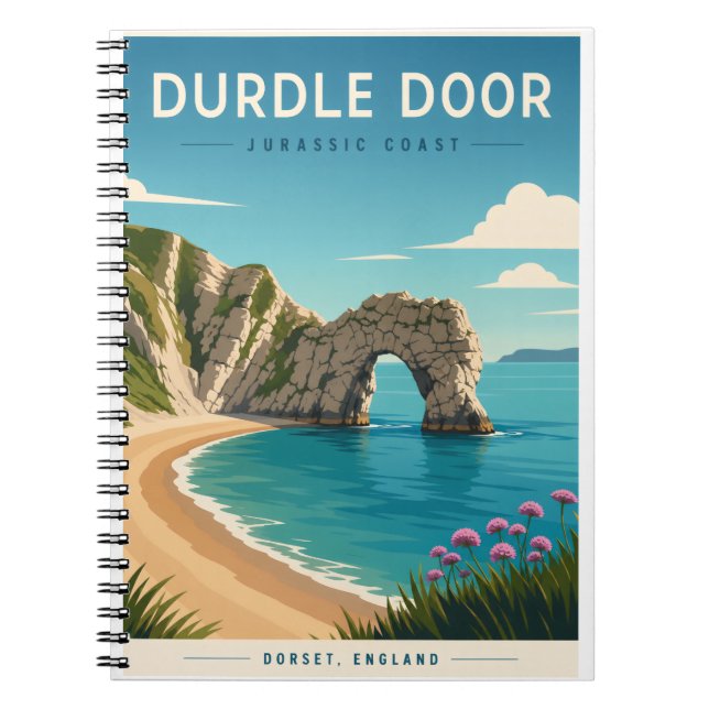 Durdle Door Jurassic Coast Greetings Card Notebook (Front)