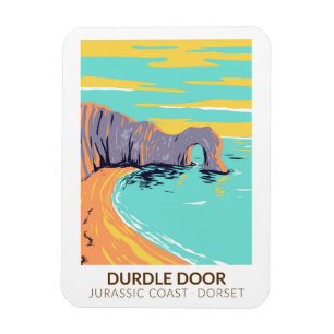 Durdle Door On Jurassic Coast In Dorset England Magnet