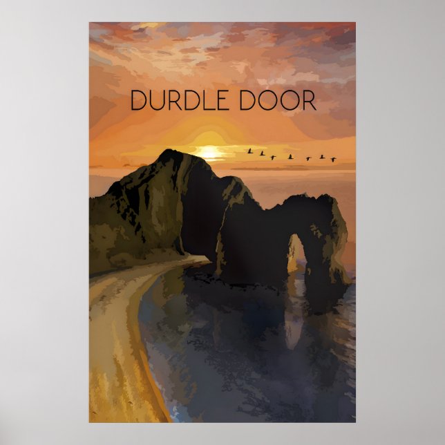 Durdle Door Travel Poster (Front)