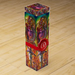 DURENDAL ,MAGIC AND MYSTERY ,RED WAX SEAL MONOGRAM WINE BOX<br><div class="desc">Colourful and vibrant watercolor painting 2009 .The origin of the sword is unclear; this indestructible sword is given various provenances in the Matter of France that probably was forged by Wayland the Smith, who is commonly cited as a maker of romantic weapons. According to the Song of Roland, the sword...</div>