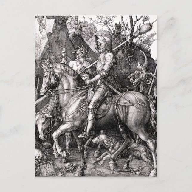 Durer Knight Death and the Devil Postcard (Front)