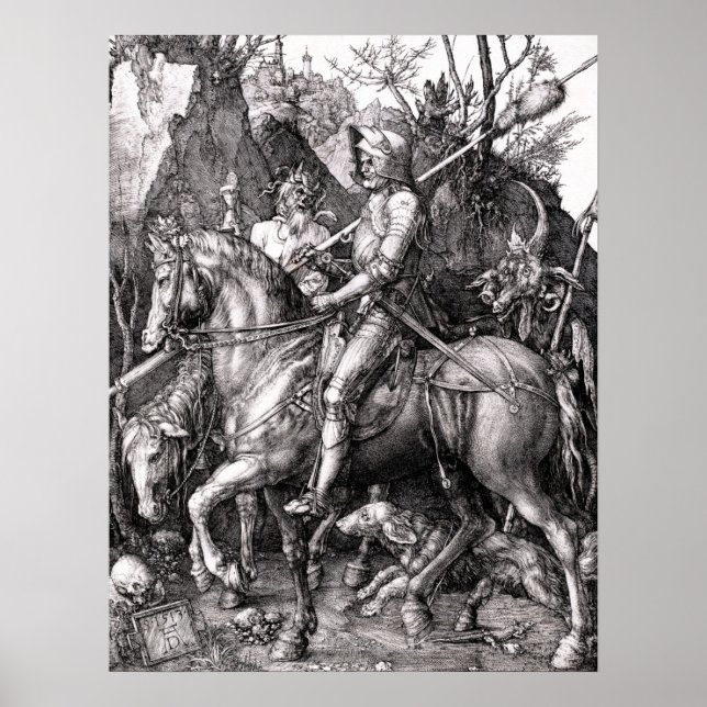 Durer Knight Death and the Devil Poster (Devant)