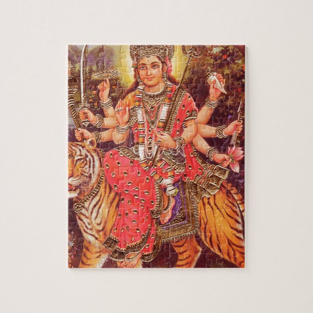 DURGA AND THE TIGER JIGSAW PUZZLE (Vertical)