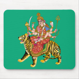 Durga Goddess Mouse Pad   Hindu Maa Durga Spiritua