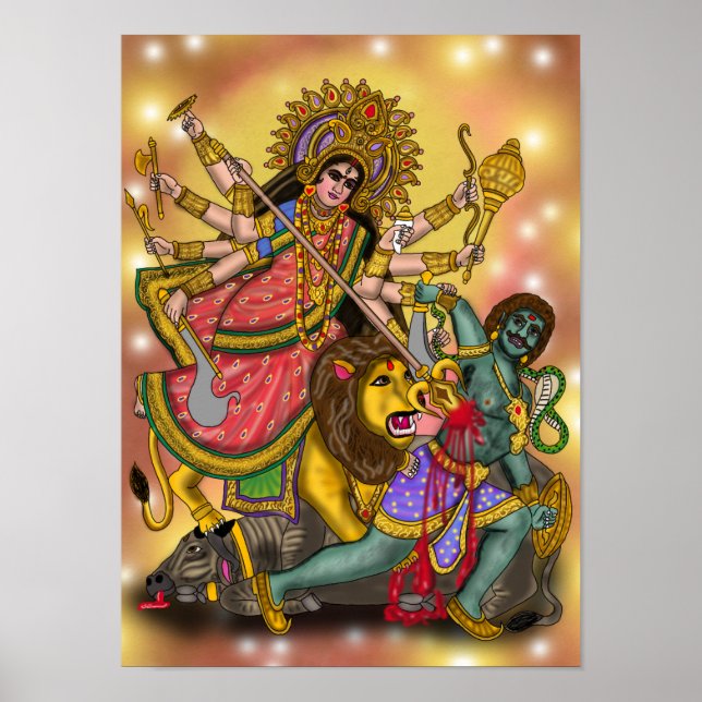 Durga Mahishasura Mardini  Poster (Front)