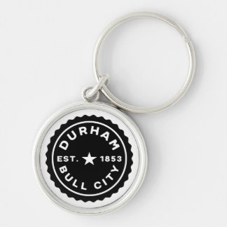Durham Bull City Star Seal Button Keychain