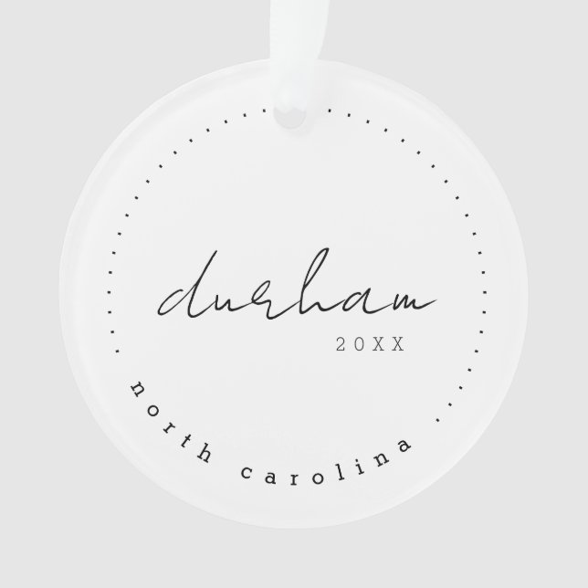Durham Caroline du Nord Voyage États-Unis Ornement (devant)
