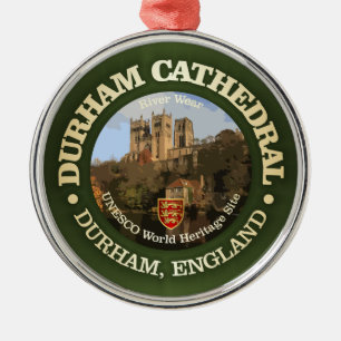 Durham Cathedral (rd) Metal Ornament