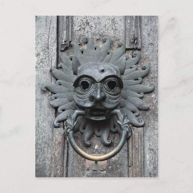 Durham Cathedral Sanctuary Knocker Postcard (Front)
