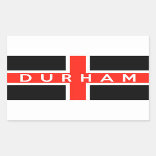 durham city flag england british text name sticker