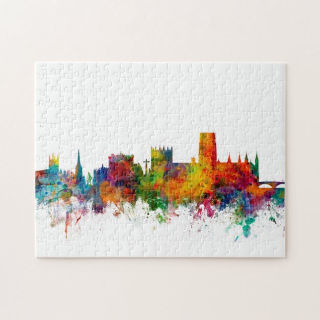 Durham England Skyline Cityscape Jigsaw Puzzle (Horizontal)