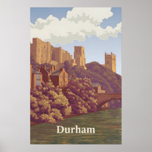 Durham England Travel Poster