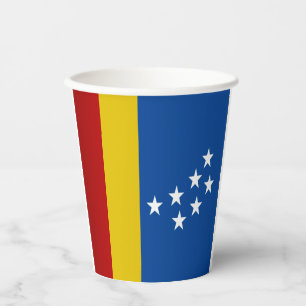 Durham (North Carolina) city flag paper cups