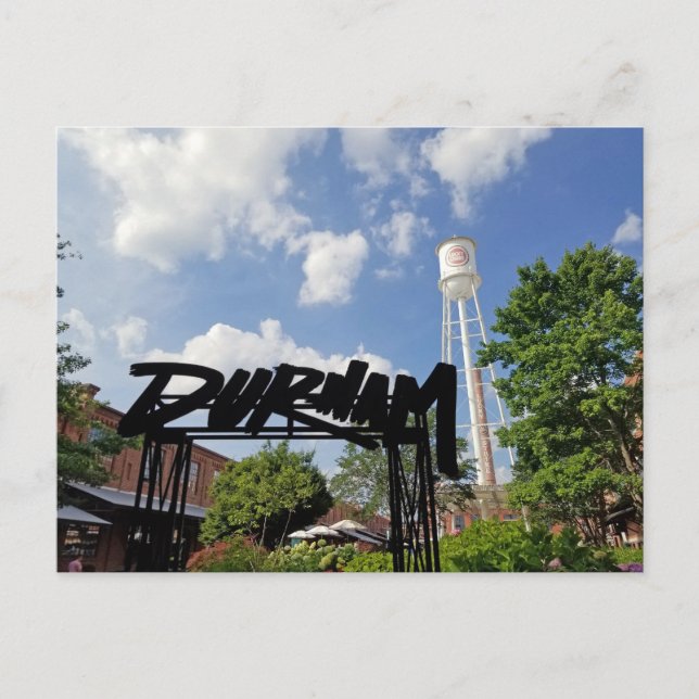 Durham North Carolina Lucky Strike Tower Photo Postcard (Front)