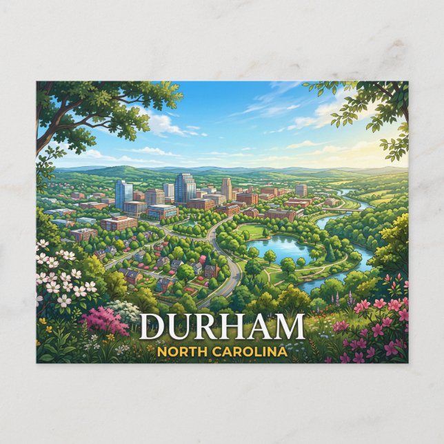 Durham North Carolina Postcard (Front)