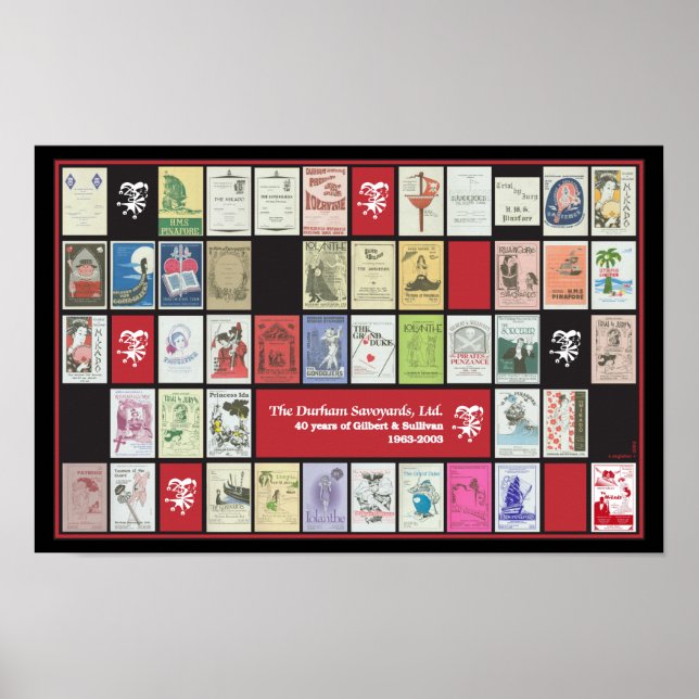 Durham Savoyards Ltd. 40th Anniversary Poster (Front)