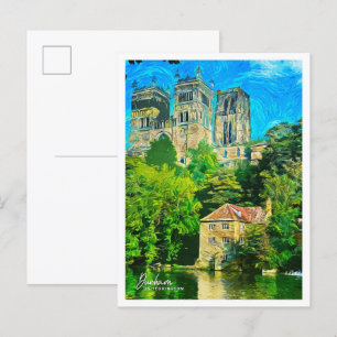Durham United Kingdom Beautiful Oil Paint  Postcard