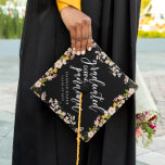 During a Pandemic | Floral Wreath Custom Monogram Graduation Cap Topper<br><div class="desc">You've earned it - so why not show it off!! This grad cap topper can be personalized with your name, school, graduating year and your own photo(s). Leave a lasting impression with this stunning personalized design. Add your custom wording to this design by using the "Edit this design template" boxes...</div>