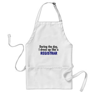 During The Day I Dress Up Like A Registrar Standard Apron
