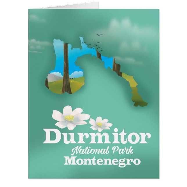 Durmitor national park, Montenegro map (Front)