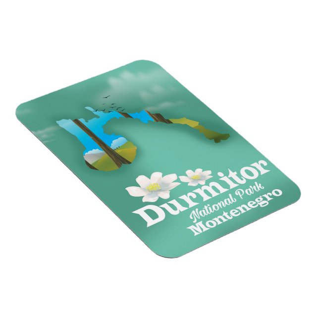 Durmitor national park, Montenegro map Magnet (Right Side)