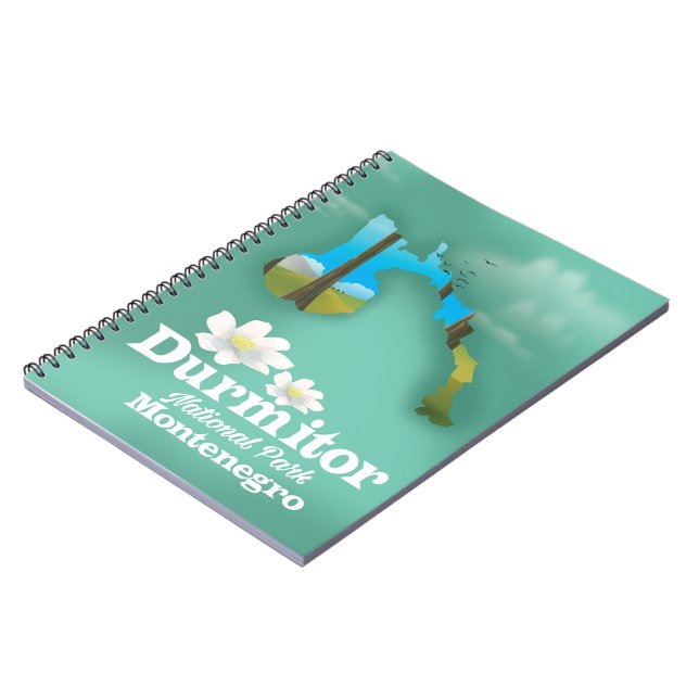 Durmitor national park, Montenegro map Notebook (Left Side)
