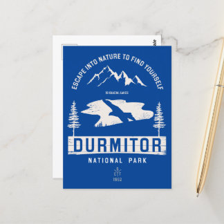 Durmitor National Park Montenegro White Design Postcard