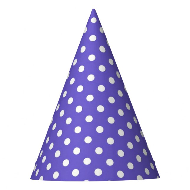 Durple White Dots Party Hat (Front)
