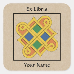 Durrow Knotwork 2016 Bookplate Square Sticker