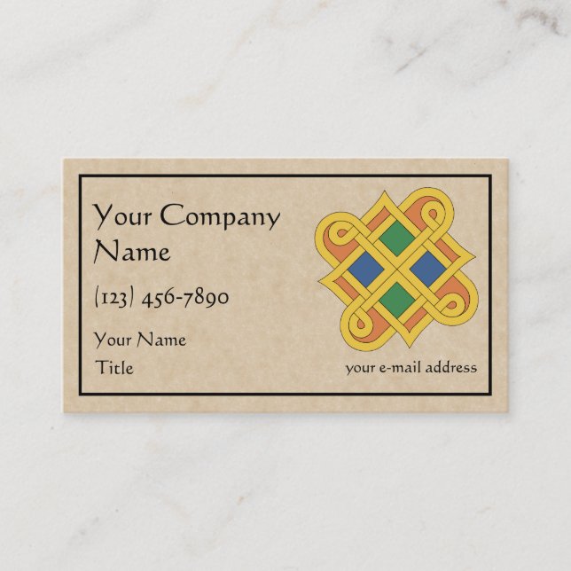 Durrow Knotwork 2016 Business Card (Front)