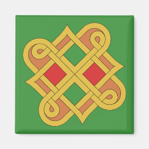 Durrow Knotwork 2016 Red and Green Magnet