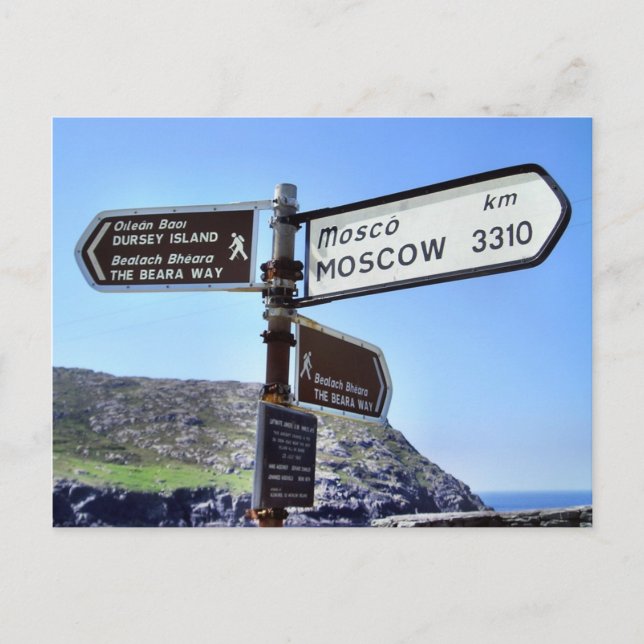 Dursey Island to Moscow Postcard (Front)